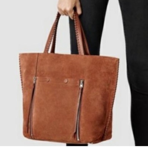 All Saints large suede tote bag - Picture 1 of 13
